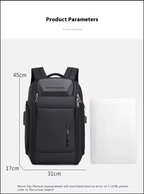 Sac à dos de travail et de voyage de 35 L – Compartiment PC 15,6" – Port USB – Serrure antivol